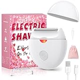 houpoo Rasierer Damen Mini, Damenrasierer Elektrisch für Achseln, Beine, Bikini & Knie, Rasierer damen Intimbereich & Trimmer Damen mit LED-Licht, Nass & Trocken, USB-C aufladbar – Spülbar