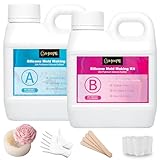 SIHOOPE Silikon Lebensmittelecht - Flüssiges Silikon 1L/1.25kg Shore A20 Silikon Formenbau Kit ideal für DIY Abformsilikon,Harzgießen, Seifenform,Basteln,Kuchenform, Bäckersilikon