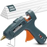 YESLUSY Heißklebepistole, 60W/100W Dual-Temperatur Klebepistole, mit 15 heißkleber (11mm x 200mm) Tropffreie Düse, 3 Min Aufheizen Kabelbetrieben für Heimwerken, Basteln & Reparaturen