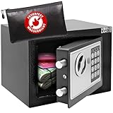 LEBENLANG 5L Safe Tresor für Zuhause - Inkl. Feuerfester Dokumententasche & Notschlüssel I Schranktresor Möbeltresor mit Zahlenschloss für Bargeld Geld Papiere I Wandtresor Zimmersafe Sicher Haussafe