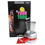 Amscan - Trinkspiel Shot Spinner mit Schnapsglas, Partyspiel, Saufspiele, Flaschendrehen