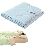 Generisch Schlafhimmel Cooling Sleep 3-Layer KüHldecke FüR Menschen, Cooling Sleep Decke - Anti-Sweat Breathable Comfort Sofa Blankets (Himmelblau,150x200cm)