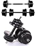 A2Z SPORT® 2 in 1 Kurzhanteln 2er Set 20kg / 30kg / 40kg / 50kg Verstellbare Hanteln & Langhantel Set - Gewichte Hantel Set Kurzhantel Dumbbell Set mit Verbindungsrohr für Krafttraining