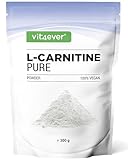 L-Carnitin Pure - 300 g reines Pulver ohne Zusätze - 100% L-Carnitin Tartrat - 100 Portionen mit 3000 mg Carnitinpulver - Laborgeprüft - Vegan - Hochdosiert - Premium Qualität