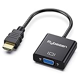 DigitConvert HDMI-auf-VGA-Adapter, vergoldeter HDMI-zu-VGA-Konverter (Stecker auf Buchse), kompatibel für Computer, Laptop, PC, Monitor, Projektor, HDTV, Chromebook, Raspberry Pi, Roku, Xbox und mehr