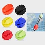 ANROI Gummifischerangelhalter - 6 Stück Angelrutenhalter, Schutzbefestigung, gummierte Angelrutenklemme, Silikon-Angelrutenbalken, wiederverwendbare Halterung, Angelwerkzeug
