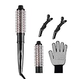 Thermal Brush Warmluftbürste Haarstyling Lockenbürste, 38/32mm 2 en 1 Thermobürste Rundbürste set, 2 Ersatzbürsten Hot Brush Rundbürste, Thermo Bürste für Wurzelvolumen und Lockere Locken