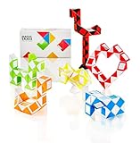 CUBIDI® Original Mini Magic Snakes 6er Set - mit 24 Blöcken pro Snake | Knobelspiele für Kinder ab 6 & Erwachsene | Die perfekten Mitgebsel für den Kindergeburtstag | Fördert Kreativität & Motorik