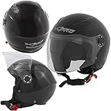 Kinderhelm Motorrad Roller Jungen Kindersicherheit ECE 22 06 Schwarz XL