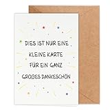 WenmthG - Dankeschön Geschenke(Klappkarte, inkl. Umschlag) - Dankeskarten - Kleines Danke Geschenk - Danke Karte für Frauen, Männer, Mädchen, Jungen