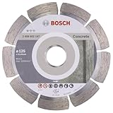 Bosch Professional 1x Diamanttrennscheibe Standard for Concrete (für Beton, Porenbeton, Ø 125 x 22,23 x 1,6 x 10 mm, Zubehör für Winkelschleifer)