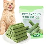 Wscwl Katzengras Snack, Gefriergetrocknet Snacks Für Katzen Für Die Zahnpflege Und Haarknäuel Entfernen, Katzenminze Zahnreiniger, Katzen Kauspielzeug, Katzengras Für Katzen