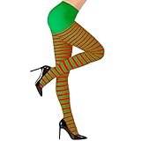 W WIDMANN MILANO Party Fashion - Strumpfhose, gestreift, 70 DEN, Halloween, Faschingskostüme