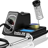 Preciva Lötstationen, 60W Profi Lötkolben Station Set,Einstellbare Temperatur 90-480°C, Temperaturdifferenzeinstellung, mit 1 austauschbaren Spitzen