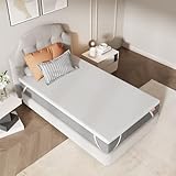 Sweetnight Matratzentopper 90x200cm aus Doppelter Schwammkern, 7,5cm Höhe Matratzen Topper, H3&H4 Topper Matratzenauflage für Bett Boxspringbett Wohnwagen Schlafsofa，Bezug Abnehmbar und Waschbar