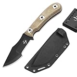 BÖKER PLUS® Micro Tracker 2.0 - kleines Bushcraft-Messer mit Kydex-Scheide - feststehendes Survival- & Outdoor-Messer mit schwarzer Kohlestoff-Stahl Klinge -1095 Überlebensmesser in Geschenk-Box