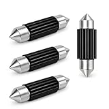 YaaGoo Auto Soffittenlampe 41mm – Elegantes Design mit schwarzem Aluminiumträger für Fahrzeug-Innenraum, 12V (4er-Pack)