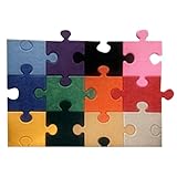 Bodenmatte ineinandergreifend – Puzzle für Schaumstofffliesen | 12 Packungen, nicht rutschend, quadratisch, bunt, für Spielzimmer, Kinderzimmer, Schlafzimmer, Daycare Space Living Flooring, Kissen