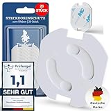 TinyGuard® (20Stk.) Steckdosen Kindersicherung - Besonders sicher dank spezieller Kinderischerung - Steckdosenschutz Baby, der passt & bleibt - Sichere Umgebung für Babys & Kleinkinder