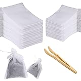 Teefilterbeutel Einweg - Svalor 200 Stück Teebeutel Leeres, Teefilter Papier mit Kordelzug, Teebeutel Set mit Teeclip für Losen Tee Gewürz Kräuterpulver (5 * 7cm, 7 * 9cm)