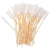 VICASKY 100 Stück Wattestäbchen für Haustiere mit Holzgriff 15cm Lange Baumwolle zur Sanften Ohrenreinigung bei Hunden Welpen und Katzen Effektive Ohrenschmalzentfernung Universell