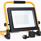 Aigostar LED Baustrahler 100W 8800LM (Ersetzt 880W)，LED Arbeitsleuchte mit Stecker，Wasserdichtes Arbeitsscheinwerfer Bauscheinwerfer，für Werkstatt oder Baustelle，Garage， 6500K Tageslichtweiß