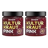 fairment Kultur Kraut Pink - lebendiges Bio Sauerkraut im Glas mit Rotkohl, Ingwer und Koriander - natürlich fermentiert und nicht pasteurisiert