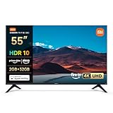 Xiaomi TV F 55, 55 Zoll (140 cm), 4K UHD, Smart TV, Fire OS8, Triple Tuner DVB-C/S/S2/T/T2,HDR10, MEMC,Game Boost mode 120Hz, Sprachsteuerung mit Alexa, 2GB+32GB, Kompatibel mit Apple AirPlay