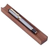 PLIGREAT Einzelne Stiftablage Aus Walnussholz Stiftehalter Für Den Schreibtisch Minimalistischer Stifthalter Für Büro Schreibwaren Schreibtischdekoration Retro Dekoration Für Zuhause Und Schlafzimmer