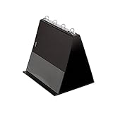 VELOFLEX 4101080 Tisch-Flipchart A4, Präsentation, Flipchart, Aufstellringbuch, aus PVC, Querformat, schwarz (3er Pack)