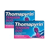 Thomapyrin TENSION DUO Schmerztabletten bei stärkeren Kopfschmerzen| 2x18 Stk | Einzigartige Kombination aus Ibuprofen und dem Booster Coffein | Wirkt 40% stärker als Ibuprofen 400 mg