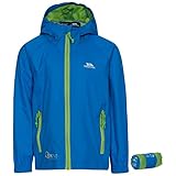 Trespass Qikpac Jacket, Cobalt, 3/4, Kompakt Zusammenrollbare Wasserdichte Jacke für Kinder / Unisex / Mädchen und Jungen, 3-4 Jahre, Blau