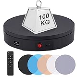 BAOSHISHAN Elektrischer Drehteller 100KG 30CM Elektrische Drehscheibe mit Fernbedienung 360 Grad Drehbarer Plattenteller für Videoaufnahmen