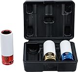 BGS Diy 7310 | Kraft-Schoneinsatz-Satz | Antrieb Innenvierkant 12,5 mm (1/2') | SW 17 - 19 - 21 mm | 3-tlg.