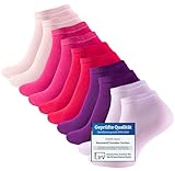 STARK SOUL 10 Paar Essentials Sneaker Socken, Baumwolle, Berry Colors, Gr. 35-38