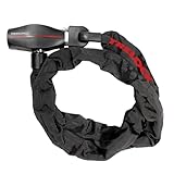 TRELOCK BC 480 Kettenschloss – Länge 110 cm – Kettenglieder 8 mm – Sicherheitsstufe 13 – Fahrradschloss mit 2 Schlüsseln, Schwarz