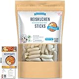 asiafoodland - Reiskuchen natur - Reis Sticks - Rice Cake - Reisnudeln - für z.B. Tteok-bokki / Topokki, 1er Pack (1 x 400g) Glutenfrei