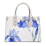 AINUOEY Damen Taschen Bedruckte Handtaschen Frauen Elegant Tasche Henkeltasche Vintage PU-Leder 40109 1-teilig set Schwarz V6