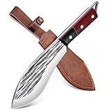 Freelander Machete Scharf Echt Outdoor Survival Messer aus 5Cr15, Jagdmesser Feststehende Klinge Groß mit Holzgriff, Bushcraft Messer Full Tang mit Scheide, Outdoor Camping Geschenke für Männer