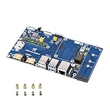 Fits Raspberry Pi Compute Module 5 PoE Base Board, M.2 NVMe SSD Support, GPIO Header, Cooling Fan, USB, HDMI, Ethernet, TF Slot, Compatible with All CM5 Variants