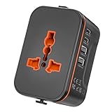 Universal Reiseadapter Weltweit, Reisestecker Adapter Weltweit Internationaler Stecker Adapter mit 2 USB&2USB C Universal Travel Adapter Steckdosenadapter für Deutschland USA UK EU AUS Thailand Japan