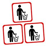 COHEALI 3st Müll-recycling-aufkleber Aufkleber Für Öffentliche Mülltonnen Aufkleber Recyceln Trash-logo-aufkleber Aufkleber Zur Abfalltrennung Wanddekoration Papierkorb Büro Pvc Mülleimer