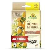 Neudorff Azet DüngeSticks für Zitrus- und Mediterranpflanzen – Bio Zitrusdünger sorgt für leckere Früchte und kräftig grüne Blätter, 40 Stück