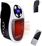 Heizlüfter Energiesparend 500W, Mini Heizlüfter Steckdose, Instant Heater Erfahrungen, Power-Upgrade PTC-Keramikheizung, 3 Modi Sicher, Energiesparend, Raumthermostat für Zimmer Badezimmer