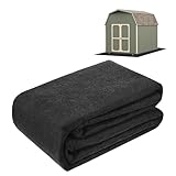 M METERXITY Outdoor Aufbewahrungsschuppen Matte, 8,2x10,2 FT wasserdichte Kleine Schuppenbodenmatte für Terrassenmöbelschutz vor Abnutzung/Staub/Öl, rutschfeste Carport-Pad [Grau]