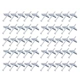 Asyduey 50 Stück 1/8 Knebelschrauben für Trockenbau, Hochleistungs-Trockenbauanker-Set, Trockenbauanker- und Schrauben-Set für Decken