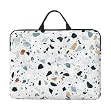 Terrazzo Laptophülle mit Marmor-Muster, Pastelldruck, 35,6 cm (14 Zoll), für die tägliche Arbeit, Geschäftsreisen