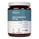 Vitaler's Organisches Selen 200 μg - 120 Kapseln, Vegan, 4 Monate Nahrungsergänzung, ohne Konservierungsstoffe, reine Zusammensetzung