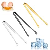 SYEYCW 3 Stück Chalaza Removal Tool, 15cm Edelstahl Eiswürfelzange, Gezahntes Design Mehrzweck Küchenwerkzeug, Zange zum Entfernen von Eierschalenfragmenten, für Kuchenbächer, Gebäckerei