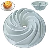 Spiralförmige Gugelhupf-Form,Silikon Gugelhupfform, 6 Zoll Gugelhupf Backform Silikon Backformen Kuchenbackform Tortenformen Spiral Napfkuchen Kuchen Backform Antihaft Wiederverwendbare Kuchenform